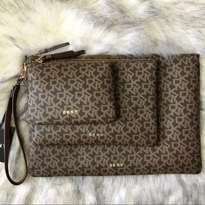 dkny triple pouch